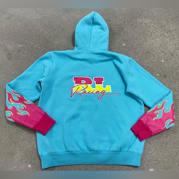 ROLLING LOUD MOTO RACING FLAMES FRENCH TERRY HOODIE size Medium - Picture 6 of 8